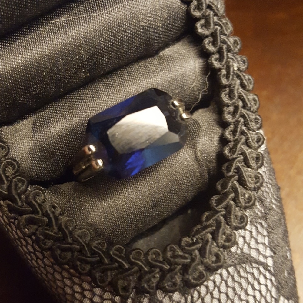 Dark blue fashion ring